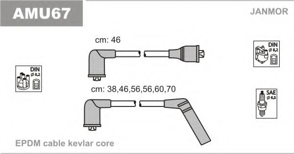 JANMOR AMU67 Ignition Cable Kit